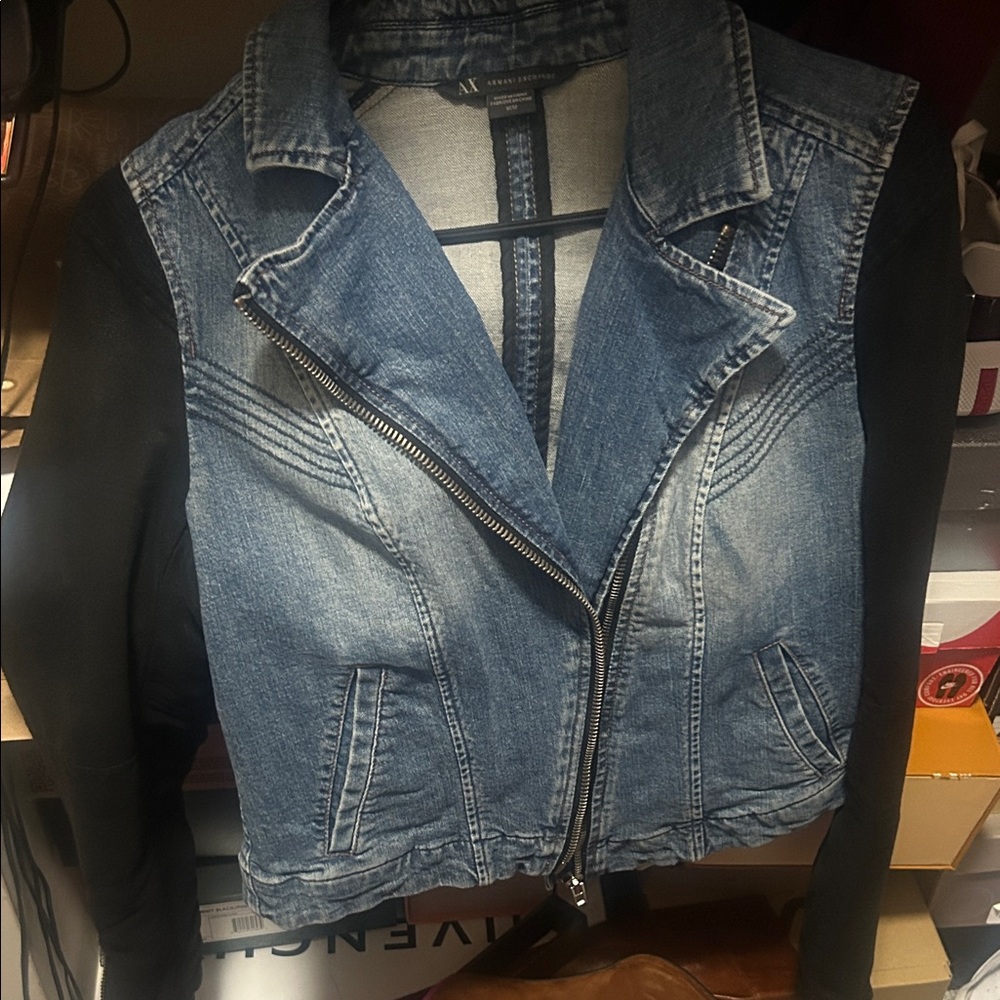 Armani Exchange  Blue and Black Jean Jacket